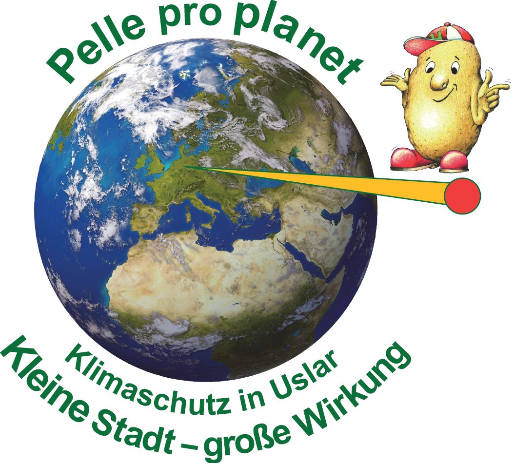 Logo Klimaschutz in Uslar Logo Pelle pro planet Klimaschutz in Uslar