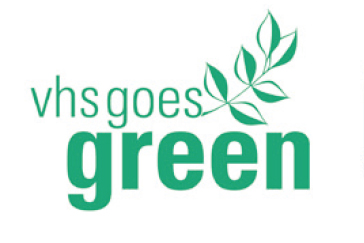 Logo des Projekts "vhs goes green" Logo des Projekts "vhs goes green"