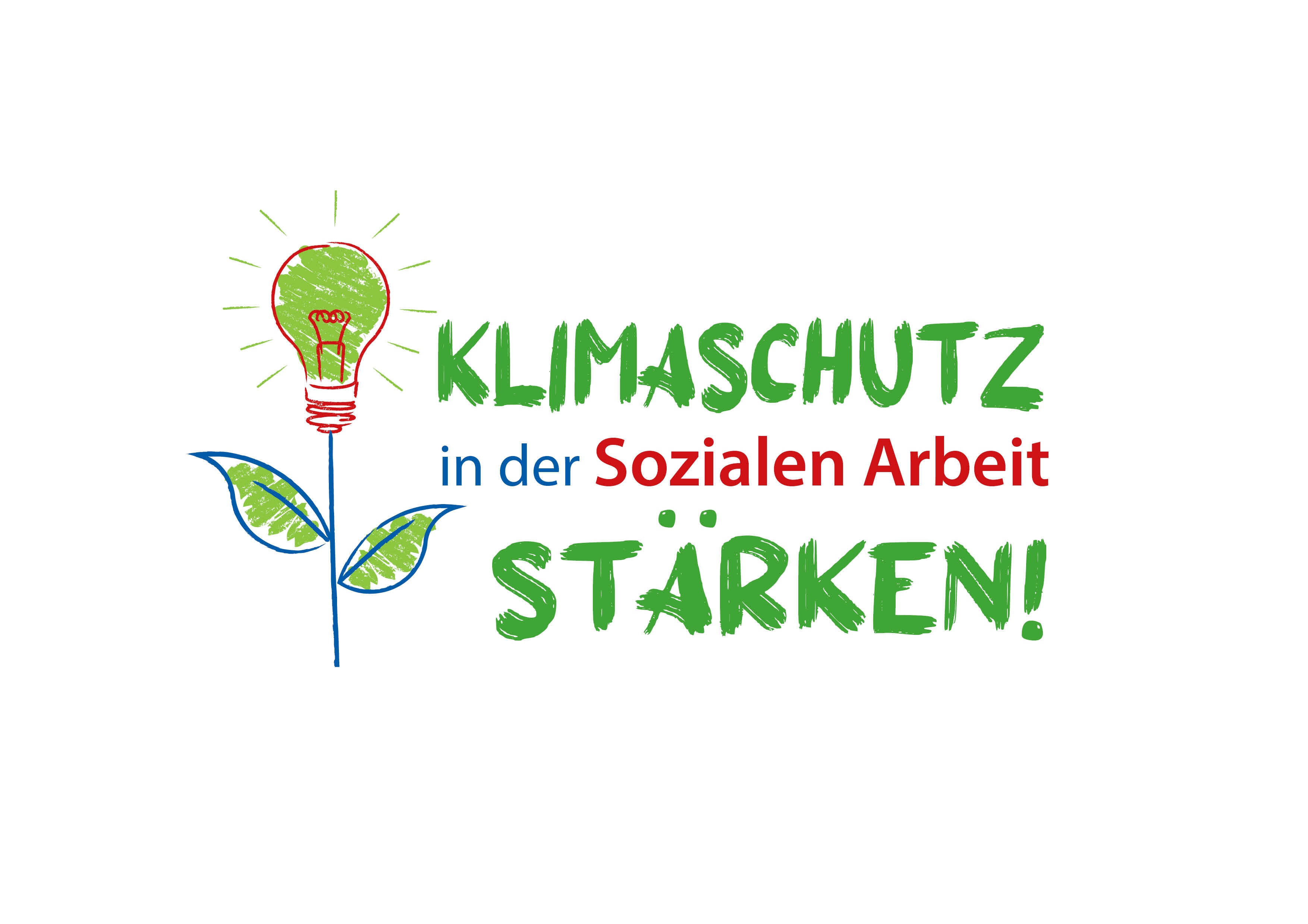 Logo des Projekts „Klimaschutz in der Sozialen Arbeit stärken“