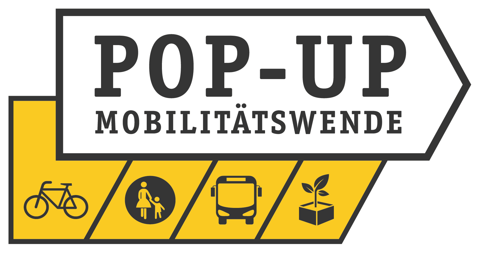 Das Logo des Projekts "Pop-up-Mobilitätswende"