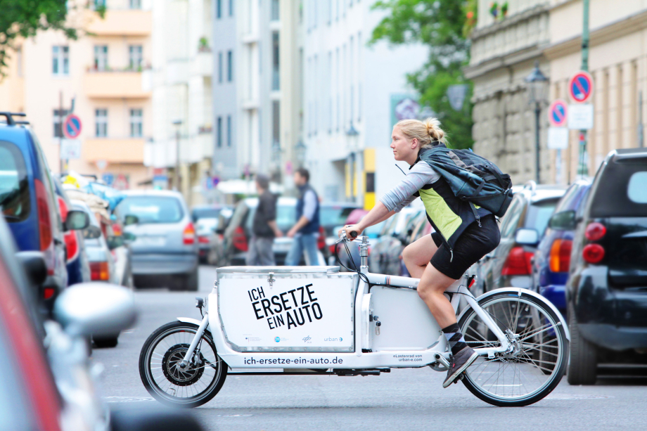 Das Lastenrad iBullitt im Einsatz