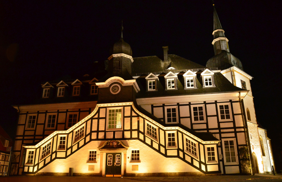 LED-Leuchten an der Stadtverwaltung Rietberg