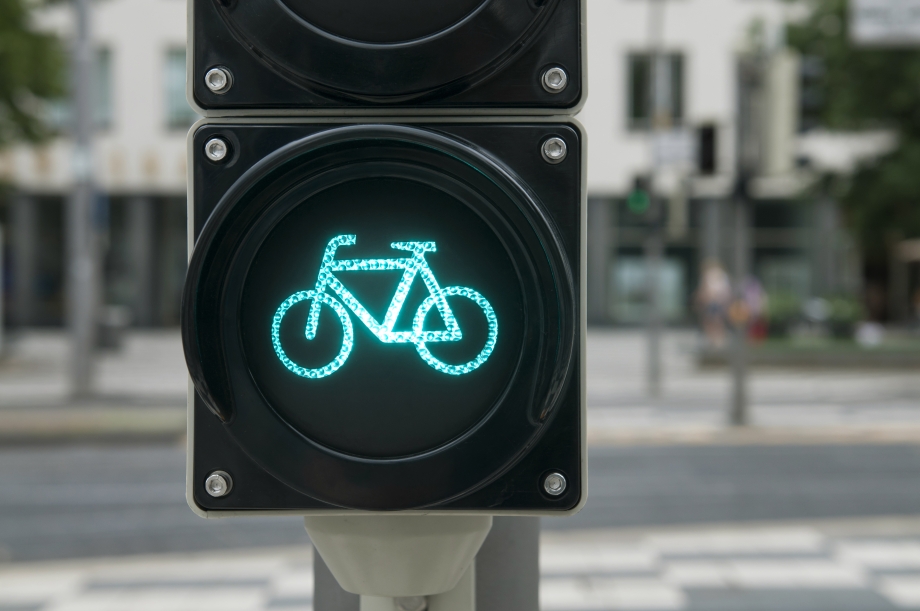 Ampel mit grünem Fahrradsignal