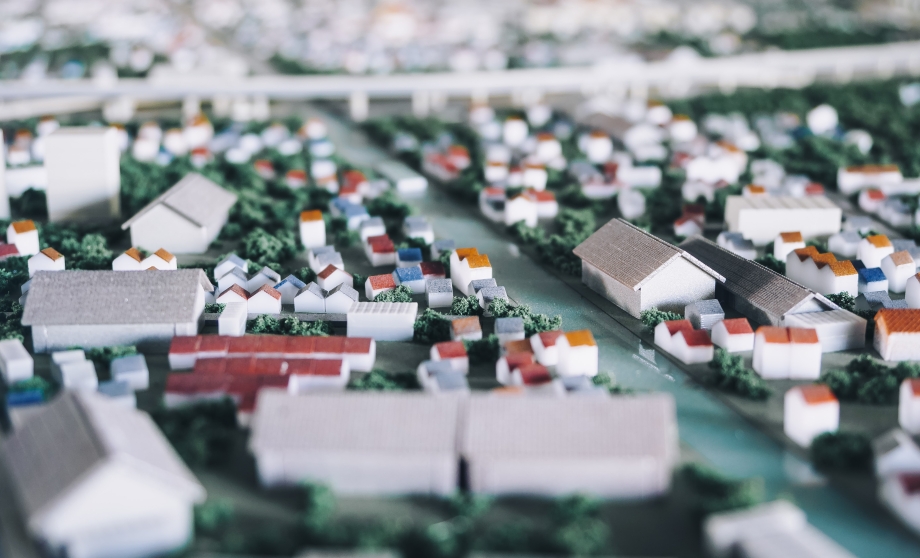 Architektur-Modell einer Stadt