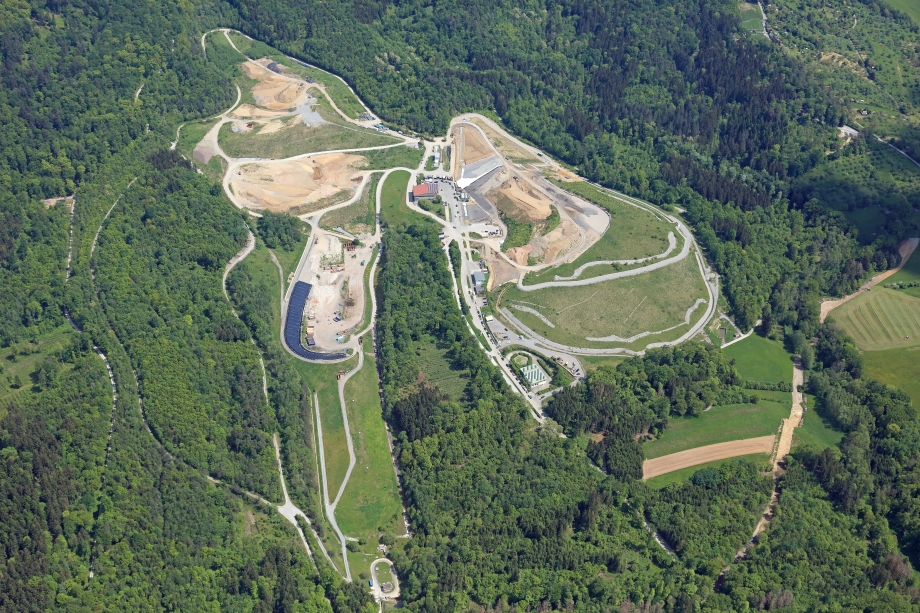 Luftansicht der Deponie Backnang Steinbach
