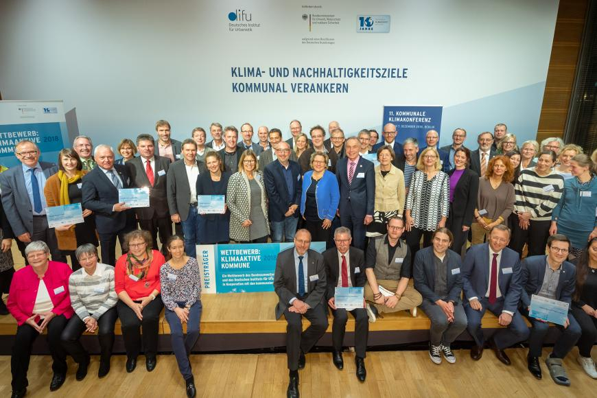 Gewinner*innen im Wettbewerb "Klimaaktive Kommune 2018"