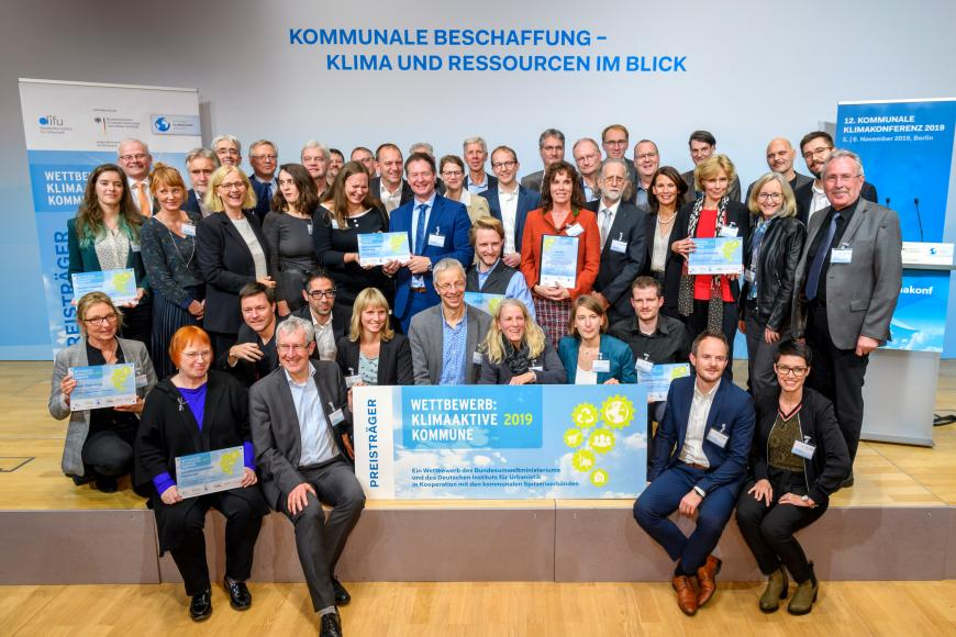Gewinner*innen im Wettbewerb "Klimaaktive Kommune 2019" 