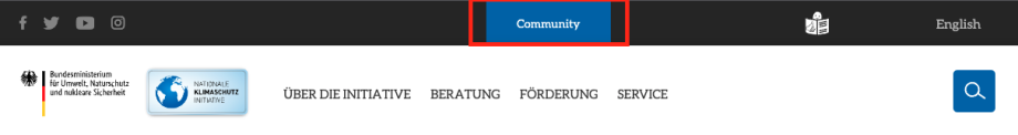 Login Communitybereich