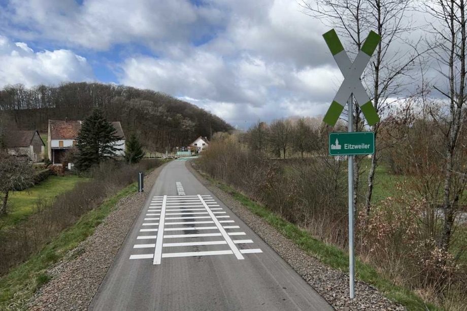 Foto von einem neuen Radweg im Grünen