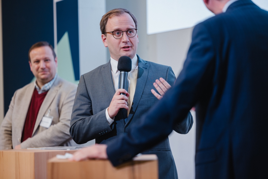 v. l. n. r. Bürgermeister der Stadt Eisenach Steffen Liebendörfer, Bürgermeister der Stadt Greven Dietrich Aden 