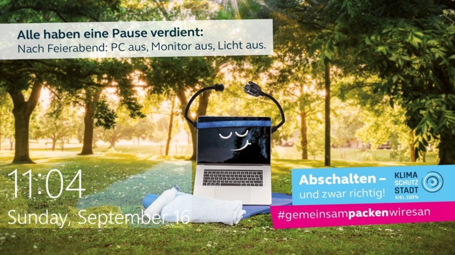 Lockscreen-Kampagne der Stadt Kiel, Screenshot