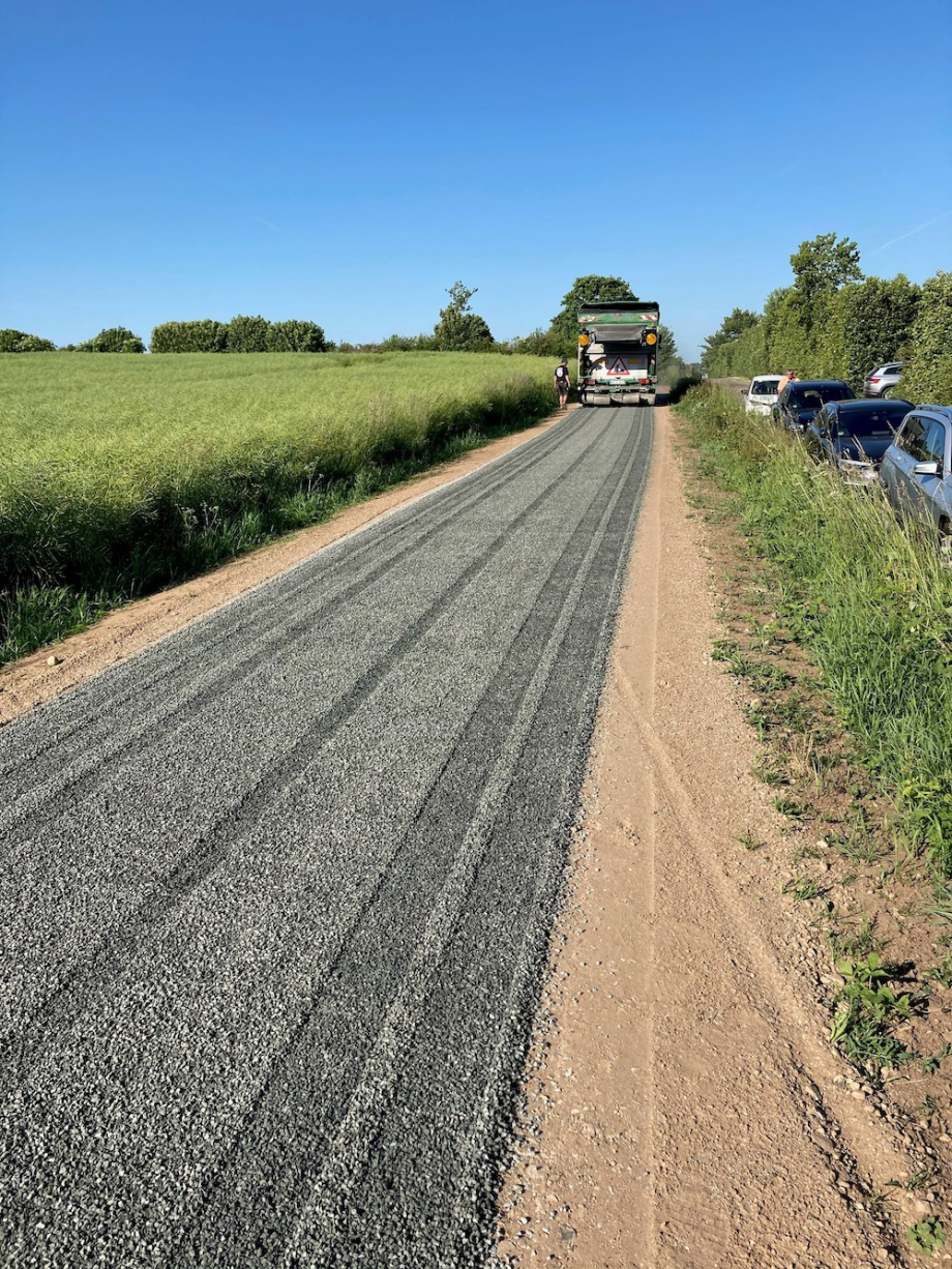 Bauarbeiten am Radweg