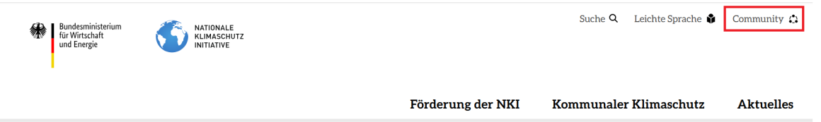 Login für die Community