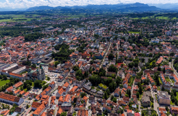 Luftbild von der Stadt Kempten (Allgäu)