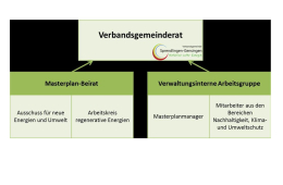 Organisationstuktur Masterplan 100 % Klimaschutz