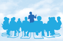 Teilnehmergruppe mit Trainer