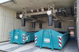 Neue Abrollcontainer in der Kläranlage Hammelburg