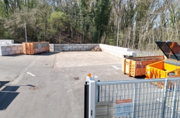 Schüttbox in der Grünannahmesammelstelle Bonn-Beuel