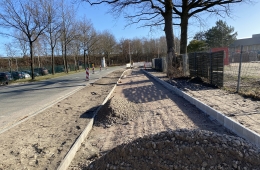 Rad- und Fußweg während des Baus