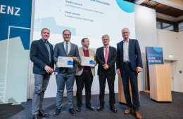 Die Preisträger in der Kategorie „Mittel- und Kleinstädte“: Die Stadt Eisenach und die Stadt Greven