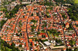 Viele Häuser von oben