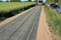 Bauarbeiten am Radweg