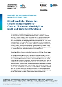 Cover des Impulspapiers: Klimafreundlicher Umbau des Einfamilienhausbestandes