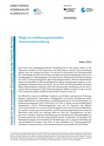 Cover des Impulspapiers: Wege zur treibhausgasneutralen Kommunalverwaltung