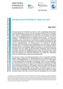Cover des Impulspapiers: Klimafreundliche Mobilität für Stadt und Land