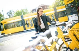 Mobilitätsstation an einem Umsteigepunkt