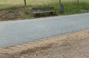 Bauarbeiten am Radweg 