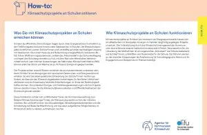 Titelbild des How-tos "Klimaschutzprojekte an Schulen initiieren"